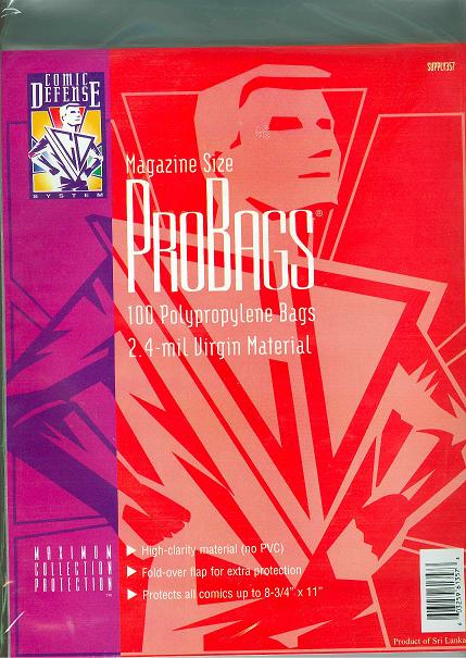 Comic Defense Probags Magazine Age Size (100) Comic Defense Probags Magazine Age Size (100)